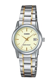 Casio Standard นาฬิกาข้อมือผู้หญิง สายสแตนเลส รุ่น LTP-V002SG,LTP-V002SG-9A ( CMG ) - สีทอง-เงิน