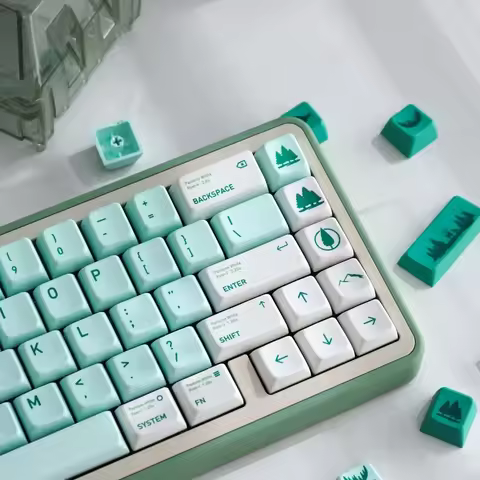 Mist Forest 144 key mechanical keyboard keycap personality PBT sublimation MDA height adaptation 67/