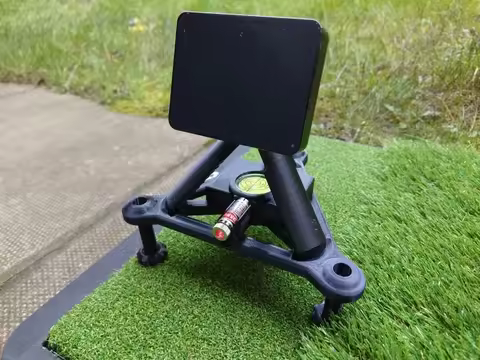 Black Laser Leveling Frame and Calibration Rod Adapter for Garmin Approach R10 Launch Monitor
