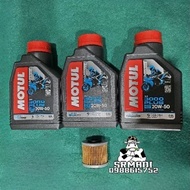 Motul 3000+ 20W-50 4T Engine Oil 3 Bottles + Sr400 Filter 1 Piece