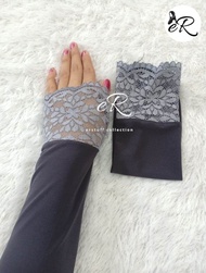 HANDSOCK BRUKAT JEMPOL RENDA CANTIK / MANSET WALIMAH WEDDING / MANSET MUSLIMAH