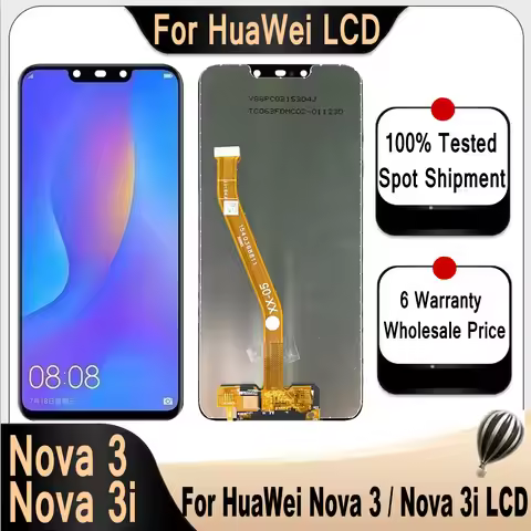 6.3inch High Quality For Huawei Nova 3i LCD INE-LX1 Display Touch Screen Digitizer For Nova 3 LCD Di