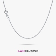 LAZO DIAMOND 9k White Gold Rolo Chain Necklace
