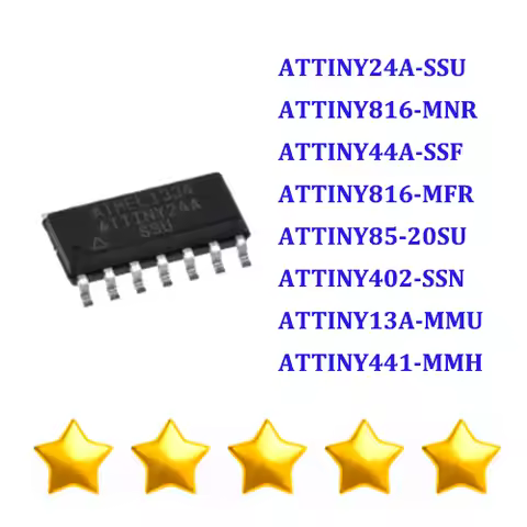 ATTINY24A-SSU ATTINY816-MNR ATTINY44A-SSF ATTINY816-MFR ATTINY85-20SU ATTINY402-SSN ATTINY13A-MMU AT
