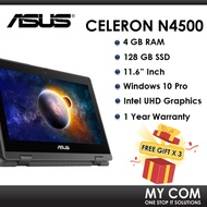 【SPECIAL PRICE】Asus BR1100CK-AGJ0378R 11.6'' Laptop Dark Grey (Celeron N4500, 4GB, 128GB eMMc, Intel
