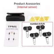 Ekleva Xe Tpms áp suất lốp hệ thống giám sát màn hình LCD Năng Lượng Mặt Trời đồng hồ kỹ thuật số Nh
