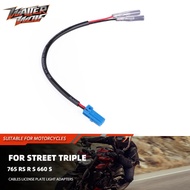 License Plate Light Adapters Cables For Street Triple 765RS 765R 765S 660S Wire 765 RS/R/S 660S Moto