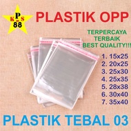 OPP PLASTIK 15X25 - OPP 20X25 - OPP 25X30 - OPP 25X35 - PLASTIK MASKER