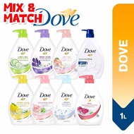 Dove Body Wash Beauty Nourishing / Moisturising Luxurious Hydration Silky Smooth Skin, 1L