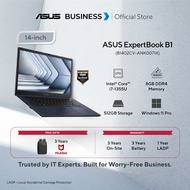 ASUS ExpertBook B1 (B1402CV) | Intel® Core™ i7-1355U | 8GB | 512GB | 14" FHD | Best work laptop | 3-
