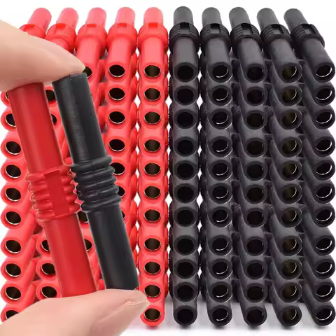 1-64pcs Female Stackable Banana Jack Coupler Insulated 4mm Female To Female Extension Connector Stac