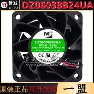 Yimeng DZ06038B24UA/MA/-75 24V 0.65A/0.35A 6CM2 Wire Cooling Fan 6038