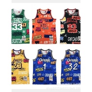 Mỹ Jersey Lakers và Knicks, Phong Cách Retro Thể Thao, Áo hoodie graffiti nam