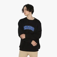 Jaket Sweater Pria-Hoodie Crewenk ERIGO Kuning Texs Bordir Hitam- Sweater Hoodie Distro-Jaket Sweter