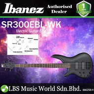Ibanez SR300EBL 4 String Mahogany Body Left Handed Electric Bass Guitar Weathered Black (SR300 EBL SR300EBL-WK)