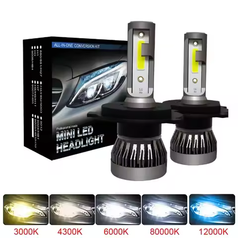 2Pcs LED H4 H7 Car Headlight H1 LED Bulb H8 H11 9005 HB3 9006 HB4 9004 HB1 H3 HB5 H13 Led Lights 200