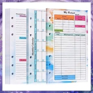82 Sheets A6 Budget Planner Refill Notepad 6 Hole For A6 Binder Cover Save A