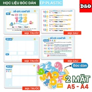 Reading - Writing - Comparison set with 3 numbers (numbers up to 1000) - Peel-and-stick learning mat