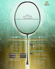 ไม้แบดมินตัน APACS SUPER SPEED ก้าน 5.5 mm (6U/G1) a สีเงิน One