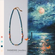 New Chinese Style Women's Light Luxury Versatile Original Necklace Retro Collarbone Chain Natural St