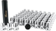 CHDT66 33 mm x 2-3/4" Plastic Chrome Thread On Lug Nut Covers with Flange -for Semi Truck Trailer an