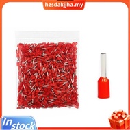 1000pcs Tubular Crimp Terminals Electrical Wire Cable Ferrules Connectors E6012 E1008 E2508 Ring Sle