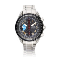 Omega Speedmaster Reference 3520.53.00, a stainless steel automatic wristwatch with chronograph, day, date, week and dual time zones, Circa 2000