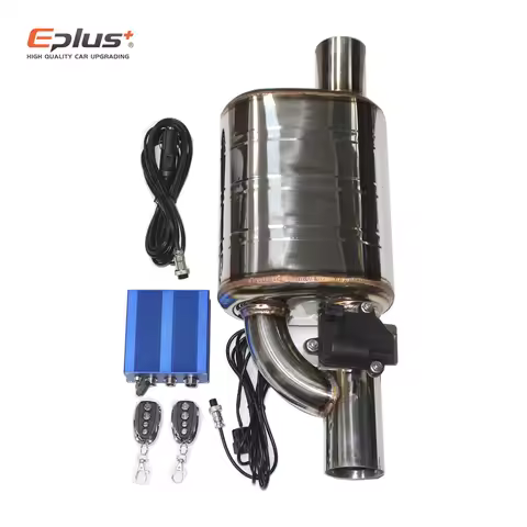 EPLUS Car Exhaust System Electric Valve Control Exhaust Pipe Muffler Kit Adjustable Valve Angle Stai