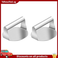 [In Stock]Stainless Steel Crushing Hamburger Briquette Hamburger Patty Masher Round Meat Briquette M