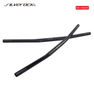 SILVEROCK SR-HB005 Carbon Flat Handlebar Back Sweep 7 Degrees 25.4mm x 620mm for Bro mpton Cline Pline Tline Tern Verge D8 K3plus Pikes JAVA Fnhon Folding Bike Bicycle Bar