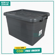 Container Box CB 60 Liter Multipurpose Storage Box Black Plastic Multifunctional Storage Strong and 