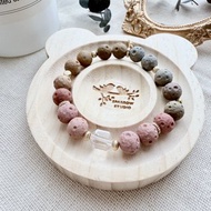 隕石造型戈壁瑪瑙 × 八角白水晶・原創手鏈