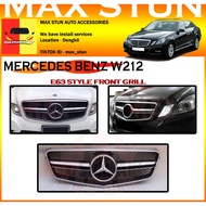 MERCEDES BENZ W212 '10 E63 LOOK FRONT GRILLE DEPAN BUMPER GRILLE GRILLES WITH LOGO CAR BODYKIT