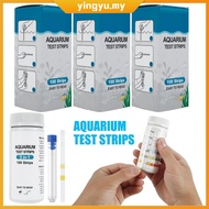 100Pcs Aquarium Test Strips 7 in 1 Fish Tank Test Kit Freshwater Saltwater Aquarium Water pH Test St