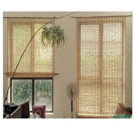 Enoughome Reed Curtain Decorative Straw Chinese Zen Bamboo Sunshade Outdoor Partition Roller Blind T