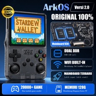 R36s ArkOS Retro Game 128G Wifi 20000+ Game Mainboard V30 Latest PSP PS1 N64 Gaming Console Stardew 