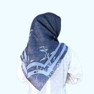 Soutfits Hijab Jumbo Syar'i Motif Aliya Scarf - Jilbab Segi Empat Bahan Katun Voal Poliester - Kerud