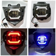 Headlamp daymaker Reflector Yamaha WR 155 PNP Yamaha WR 155 Headlight/ set Carbon Plastic cover PNP