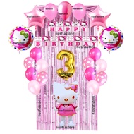 PAKET DEKORASI ULANG TAHUN/DEKORASI HELLOKITTY/DEKORASI BALON/ SET DEKORASI ULANG TAHUN