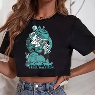 Jojo's Bizarre Adventure Cropped Top - Vintage Y2K Meme Kawaii Casual Shirt