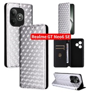 For Realme GT Neo6 SE Neo 6 6SE GTNeo6 5G 2024 Phone Case Magnetic Function Wallet Flip Leather Stand Holder Neo6SE RealmeGT Shockproof Casing Fashion Simplicity Back Cover