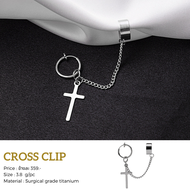 Our Cross Clip ต่างหูหนีบ วัสดุไทเทเนียมเกรดเครื่องมือแพทย์ (C046)