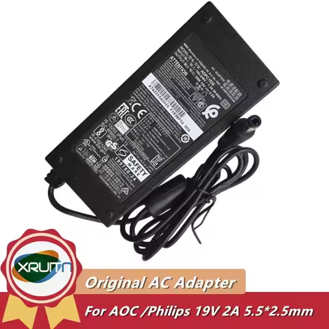19V 2A 38W AC DC Adapter for Philips AOC I2381F 246E9QJA ADPC1936 276E9QHS 276E9QDS 234E5ES 274E5ES 