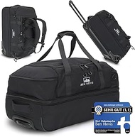Travel Bag with Wheels [Recycled] - 3-in-1 Bag & Trolley & Backpack [60 80 100 L Large] Travel Bag T