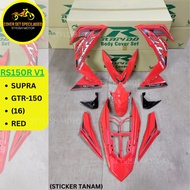 (STICKER TANAM/AIRBRUSH) RAPIDO COVER SET RS150R V1 SUPRA GTR-150 (16) RED