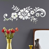 [ISHOWMAL-SG]Creative Acrylic Mirror Wall Sticker for DIY Home Room Decor DIY Flower Design-New In 1-