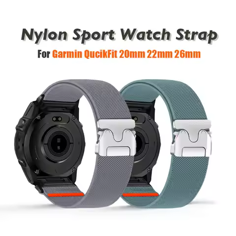 20mm 22mm 26mm Quickfit Nylon Watch band For Garmin Fenix 8pro 43mm/Fenix 7S/7S Pro/6S/6S Pro/5S/5S 
