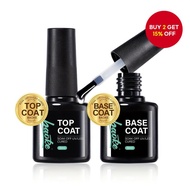Baoke Gel Top Coat Base Coat for Gel Nail Polish, 2 Pcs 8 ml No Wipe Shiny Top Coat, Long Lasting Hi