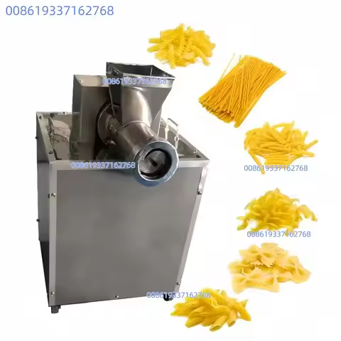 Automatic Electric Pasta Macaroni Make Machine Hollow Tube Noodles Forming Spaghetti Extruder Pasta 