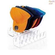 [HLS] Acrylic Cap Storage Ra With Slots Baseball Cap Display Stand Cap Storage Container Household S